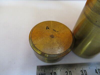 CARL ZEISS GERMANY EMPTY BRASS OBJECTIVE CANISTER MICROSCOPE PART  &H1-B-10