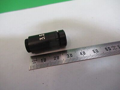 MEIJI 3.5X SMALL DIAMETER OBJECTIVE OPTICS MICROSCOPE PART AS PICTURED #R7-B-61