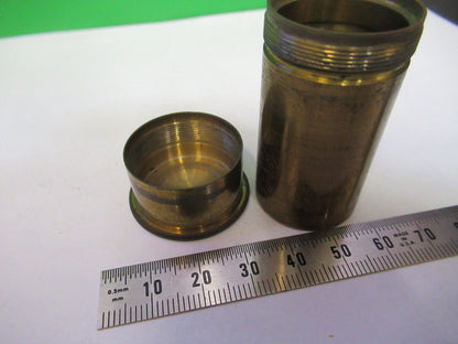 BRASS CAN ANTIQUE ERNST LEITZ OBJECTIVE MICROSCOPE PART AS PICTURED #R1-B-11