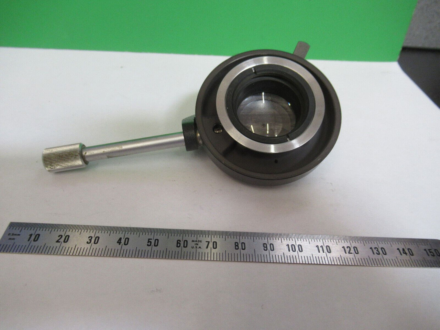 CARL ZEISS GERMANY MOUNTED CONDENSER IRIS MICROSCOPE PART AS PICTURED &R1-A-28