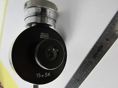 MICROSCOPE PART EYEPIECE WILD HEERBRUGG FILAR 15X  SWISS OPTICS BIN#C8-10