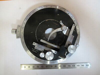 ANTIQUE ERNST LEITZ POL STAGE TABLE ROTABLE MICROSCOPE PART AS PICTURED &P5-A-68