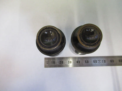 PAIR ANTIQUE AO SPENCER 10X LENS EYEPIECE MICROSCOPE PART AS PICTURED G5-A-120