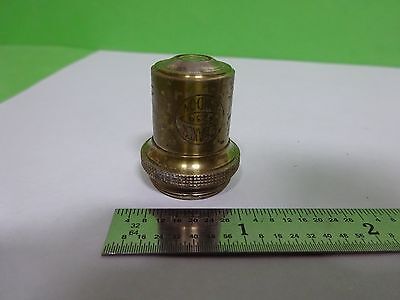 MICROSCOPE PART VINTAGE OBJECTIVE BAKER LONDON 3 OPTICS AS IS BIN#H7-A-09