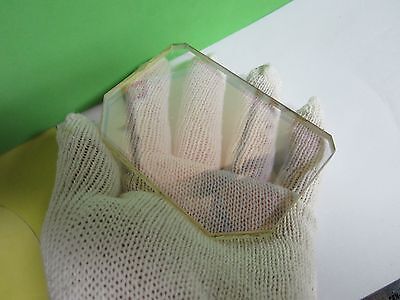 FOR PARTS optical truncated thick glass plate [some scratches] AS IS  BIN#42-04