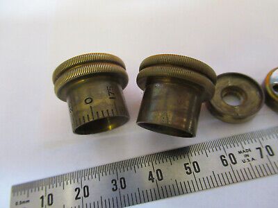 ANTIQUE BRASS SPENCER SET OF KNOBS ASSEMBLY MICROSCOPE PART AS PICTURED &F1-A-24