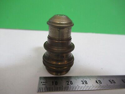 ANTIQUE BRASS BAUSCH LOMB OBJECTIVE MICROSCOPE PART OPTICS AS PICTURED &z9-a-112