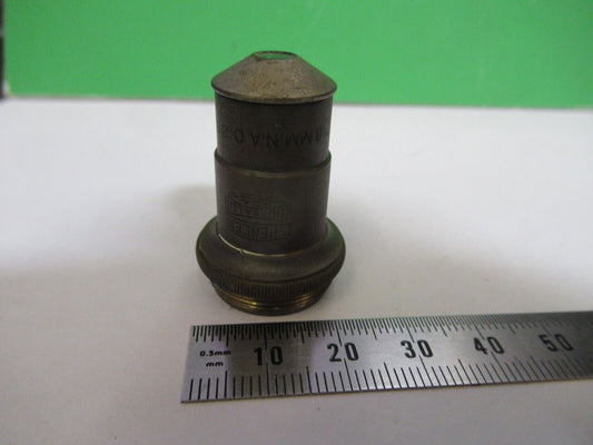 RUSTY ANTIQUE BRASS SPENCER OBJECTIVE 10X MICROSCOPE PART AS PICTURED &H9-A-46