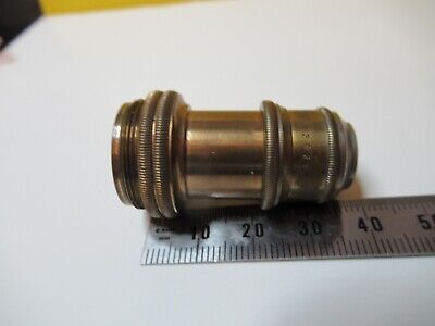 ANTIQUE BRASS OBJECTIVE ZEISS 39394 OPTICS MICROSCOPE as pictured &14-C-07