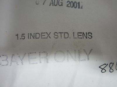 OPTICAL BAYER CONVEX CONCAVE LENS GLASS BLANK 1.5 INDEX OPTICS BIN#8X-T-3