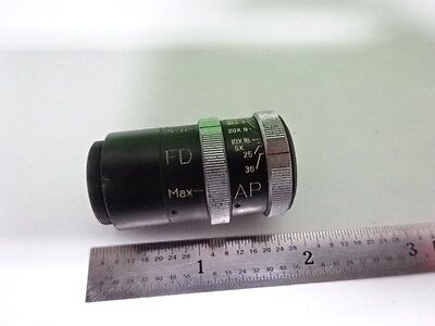 MICROSCOPE PART OBJECTIVE END PIECE FD DIAPHRAGM OPTICS AS IS #AF-81