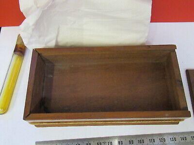 ANTIQUE BOX C. REICHERT AUSTRIA KEY OIL   MICROSCOPE PART AS PICTURED F6-B-114