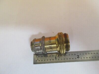 ANTIQUE BRASS ERNST LEITZ 1/12 OBJECTIVE MICROSCOPE PART AS PICTURED &7B-B-19