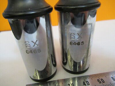 PAIR 6X SPENCER AO VINTAGE EYEPIECE OCULAR MICROSCOPE PART AS PICTURED #P4-A-06