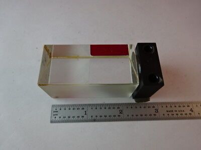 MICROSCOPE PART ZEISS GERMANY BLOCK PRISM GLASS MOUNTED OPTICS AS IS #88-46