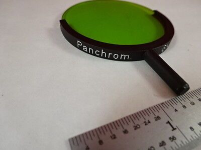 MICROSCOPE PART LEITZ GERMANY GREEN FILTER PANCHROM OPTICS AS IS #S4-A-01