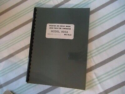 COLLECTABLE RARE TRACOR 895A PHASE COMP FREQUENCY STD MANUAL 1970 AS PIC &BIBLI