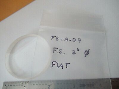 OPTICAL FLAT FUSED SILICA 2" DIAMETER LASER OPTICS AS PICTURED &F5-A-09