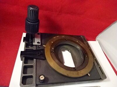 LEICA DMR GERMANY POLARIZER POL ROTATABLE STAGE TABLE MICROSCOPE PART &98-36