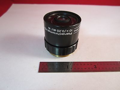 OPTICAL MICROSCOPE OBJECTIVE AUS JENA 10X INFINITY PLAN ACHRO OPTICS BIN#11-DT-N