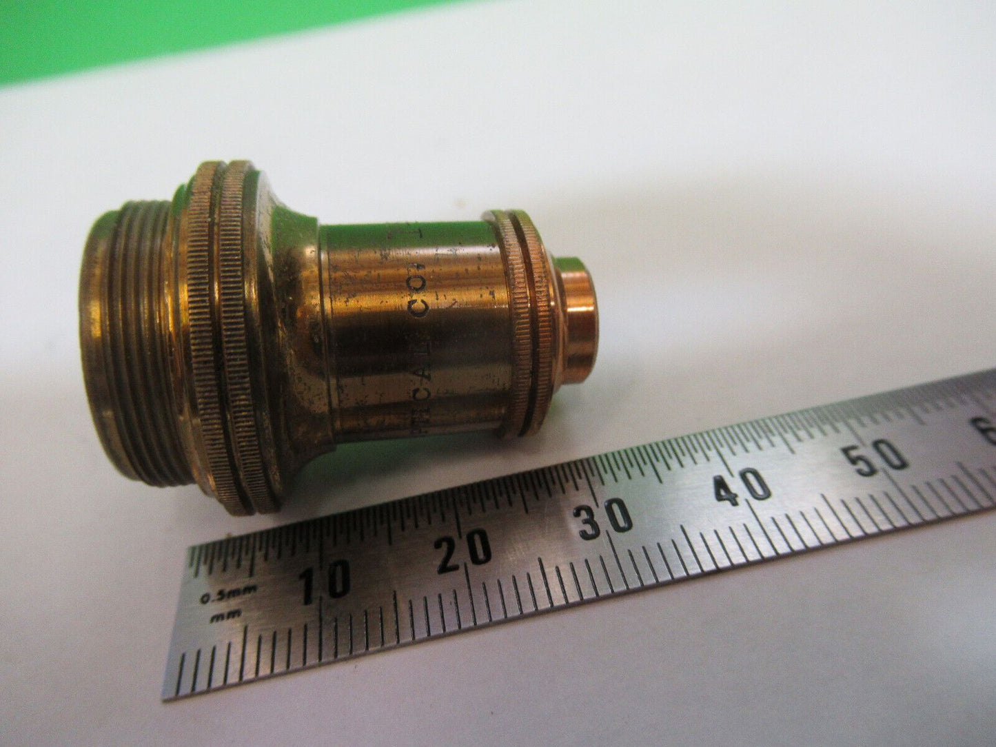 BAUSCH LOMB ANTIQUE OBJECTIVE 1-inch OPTICS MICROSCOPE PART AS PICTURED P2-B-34