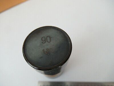 CARL ZEISS EMPTY OBJECTIVE CAN "90"  MICROSCOPE PART AS PICTURED #F2-A-44