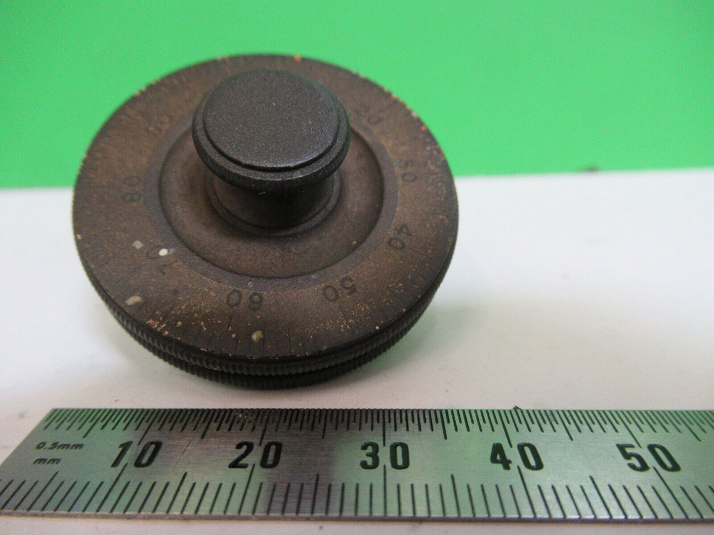 ANTIQUE BAUSCH LOMB BRASS KNOB MICROSCOPE PART AS PICTURED Z9-A-218