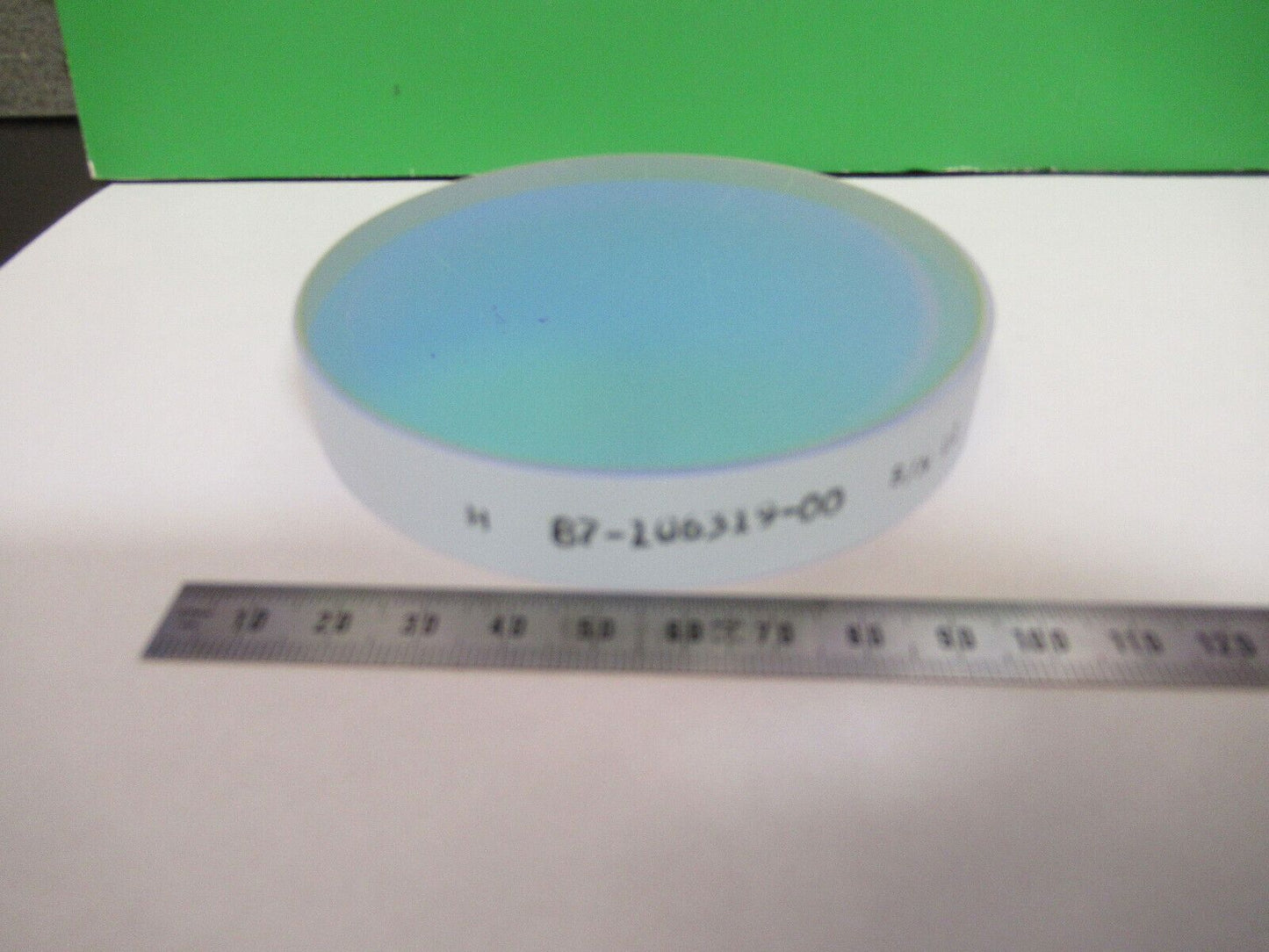 OPTICAL FLAT FUSED SILICA COATED LASER OPTICS AS PICTURED &R7-B-08x