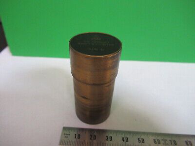 EMPTY BRASS CAN OBJECTIVE BAUSCH LOMB MICROSCOPE PART AS PICTURED &Q9-A-153