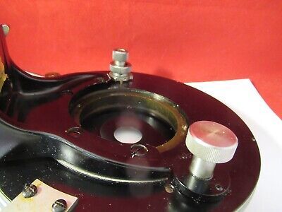 ZEISS GERMANY TABLE STAGE POL POLARIZER ROTATABLE MICROSCOPE PART AS PIC &13-50