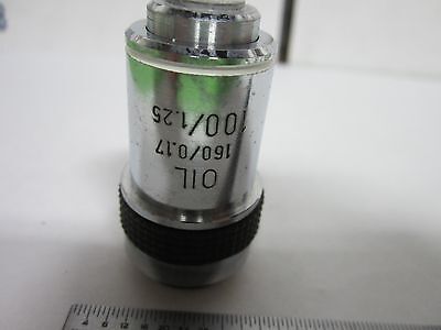 MICROSCOPE PART BAUSCH LOMB 100X OBJECTIVE OPTICS AS IS BIN#Q7-06