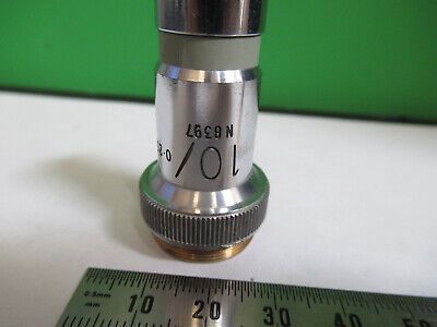 VICKERS UK 10X MICROPLAN OBJECTIVE ENGLAND MICROSCOPE PART AS PICTURED #R9-A-36