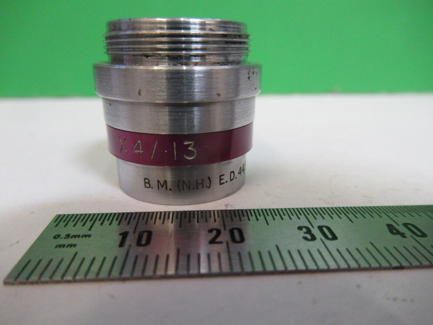 WATSON LONDON  PARA 4X OBJECTIVE OPTICS MICROSCOPE PART AS PICTURED R2-B-77