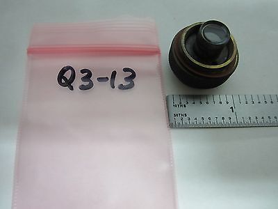 FOR PARTS MICROSCOPE OBJECTIVE ZEISS WINKEL 2.5X OPTICS AS IS BIN#Q3-13