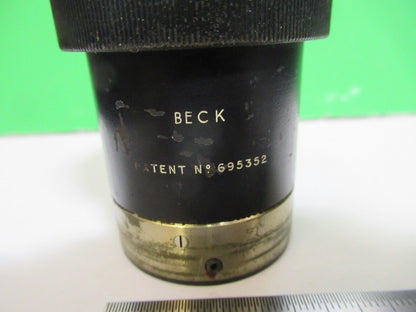 BECK ENGLAND REFLECTIVE OBJECTIVE OPTICS MICROSCOPE PART AS PICTURED Q7-A-33