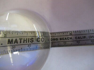 OPTICAL LARGE BI CONVEX GLASS LENS OPTICS AS PICTURED &13-FT-10