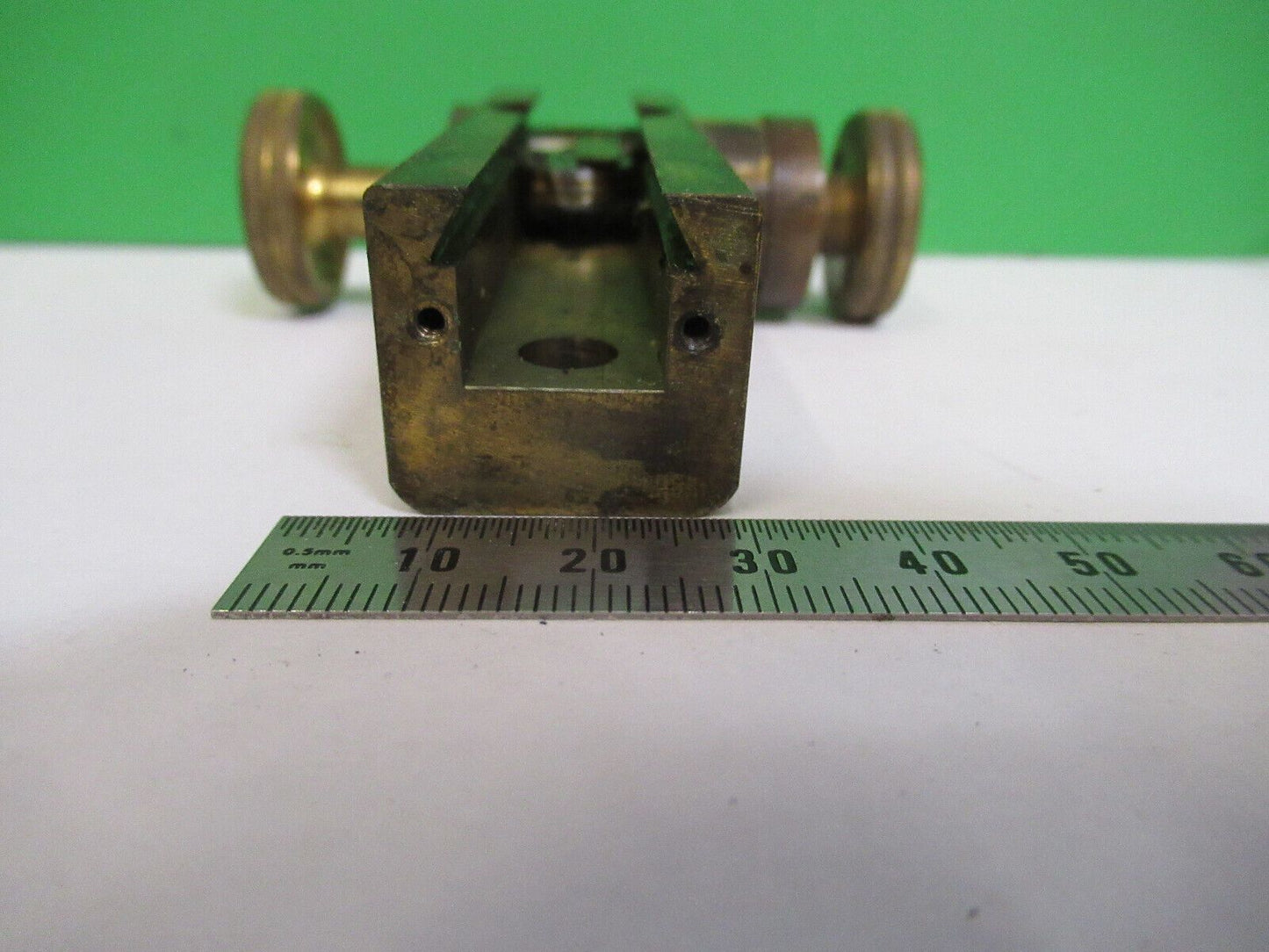 ANTIQUE ERNST LEITZ GERMANY BRASS STAGE MICROSCOPE PART AS PICTURED &R4-A-07