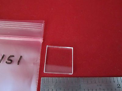 OPTICAL SQUARE LENS OR WINDOW VERY CLEAN LASER OPTICS #4-151 BIN#4