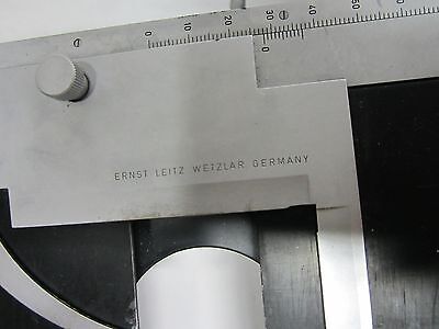 MICROSCOPE PART LEITZ WETZLAR TABLE MICROMETER ORTHOLUX OPTICS AS IS BIN#H8-21