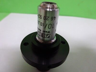 MICROSCOPE PART OBJECTIVE ZEISS GERMANY EPIPLAN 10X OPTICS  AS IS BIN#72-20