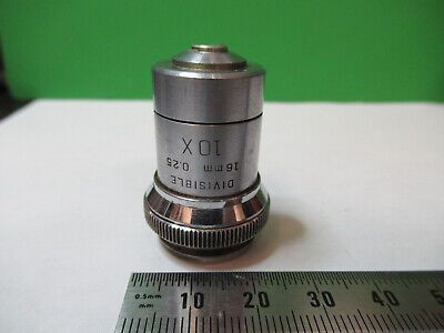 FOR PARTS cracked BAUSCH LOMB 10X OBJECTIVE MICROSCOPE PART AS PICTURED &Z1-A-24