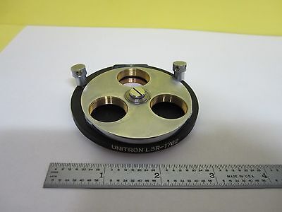 MICROSCOPE PART NOSEPIECE TURRET UNITRON L3R-1782 AS IS  BIN#19V-B-01