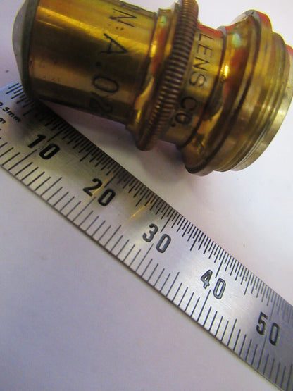 ANTIQUE BRASS SPENCER 16mm OBJECTIVE MICROSCOPE PART AS PICTURED #R3-C-46