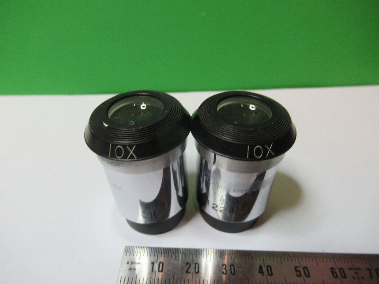 BAUSCH LOMB EYEPIECE PAIR 10X WIDE OPTICS MICROSCOPE  PART AS PICTURED #R7-B-90