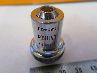 UNITRON JAPAN 10X DM PHASE OBJECTIVE OPTICS MICROSCOPE PART AS PICTURED #P4-A-83