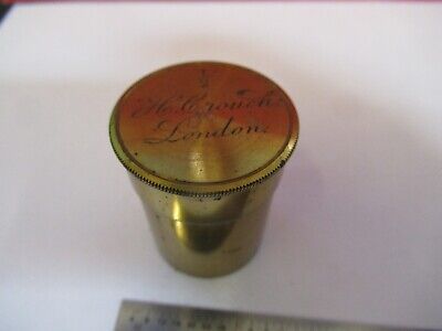 ANTIQUE BRASS HENRY CROUCH LONDON EMPTY OBJECTIVE CANISTER AS PICTURED &Q1-A-08