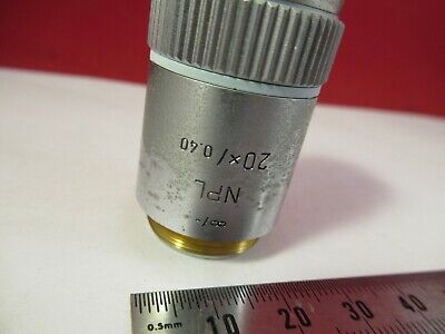 LEITZ OBJECTIVE 20X INFINITY NPL OPTICS MICROSCOPE PART AS PICTURED #10-B-23