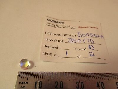 OPTICAL CORNING PL-CX LENS COATED LASER OPTICS AS PICTURED &66-A-101