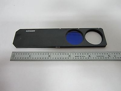 MICROSCOPE LEITZ GERMANY SLIDE FILTER BG12 DARK BLUE  OPTICS #K9-04