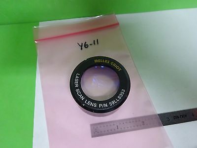 OPTICAL MELLES GRIOT LASER SCAN LENS LASER OPTICS AS IS BIN#Y6-11